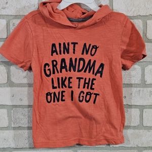 Okie Dokie Kids Graphic Short Sleeve Pullover Hoodie- Size 5T